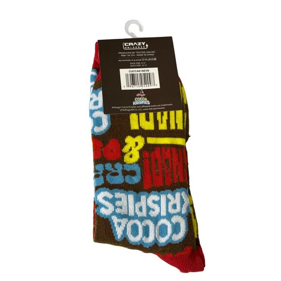 Cocoa Krispies Crew Socks Adult 6-13 Funny Cereal Breakfast Gift - Picture 2 of 2